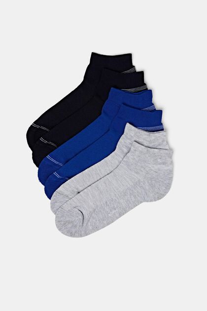 3 páry nízkých ponožek se síťovanou strukturou