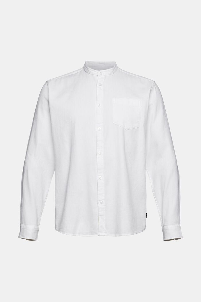 Košile se stojáčkem z bavlny, WHITE, detail image number 7