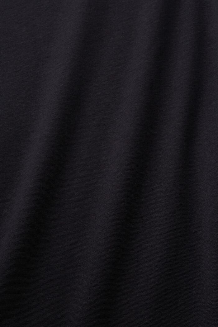 Tričko s kulatým výstřihem ke krku, 100% bavlna, BLACK, detail image number 5