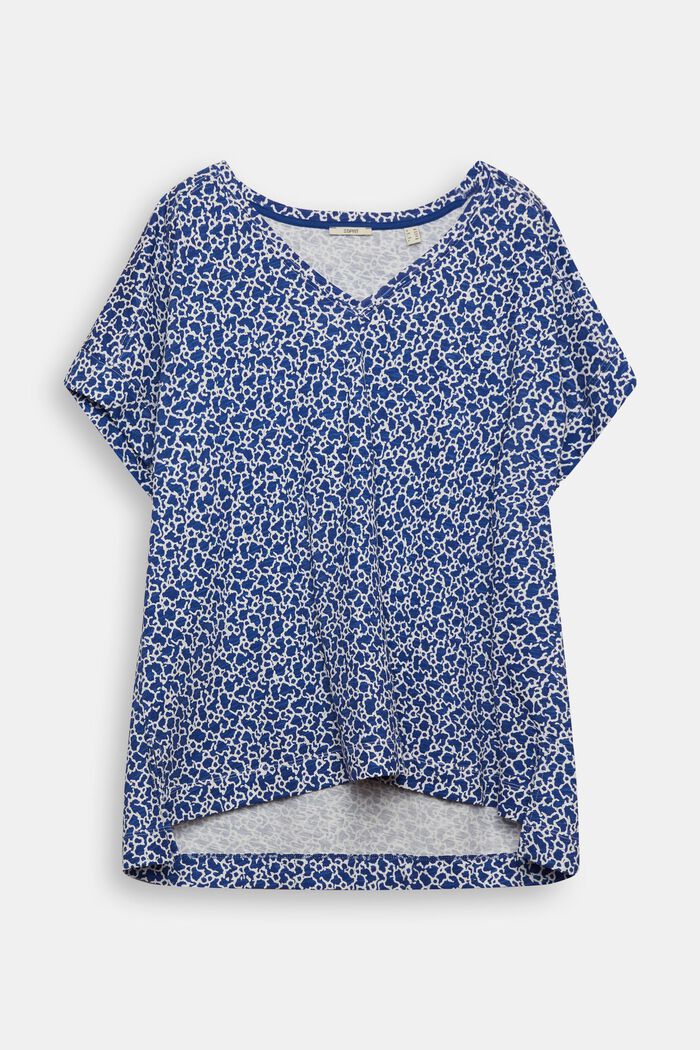 Tričko, špičatý výstřih, potisk s mozaikou, bavlna, INK, detail image number 0