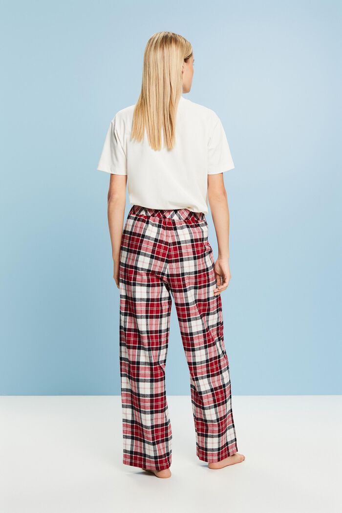 Pyžamové kalhoty z károvaného flanelu, NEW RED, detail image number 2