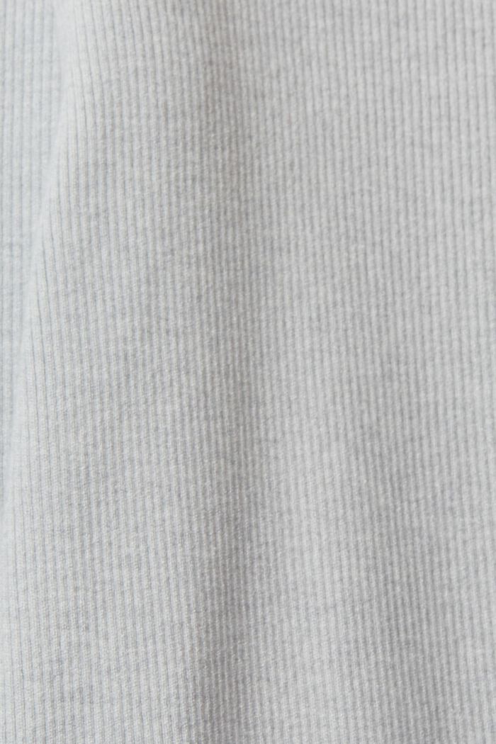 Kalhoty z žebrové pleteniny, vysoký pas, LIGHT GREY, detail image number 1