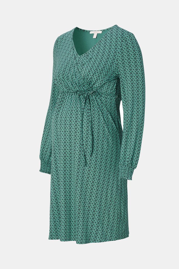 Žerzejové šaty s úpravou pro kojení, LENZING™ ECOVERO™, TEAL GREEN, detail image number 6