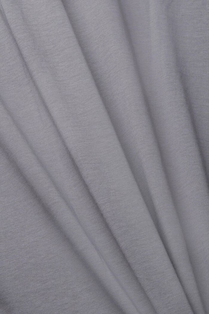Tričko se špičatým výstřihem, z udržitelné bavlny, DARK GREY, detail image number 1