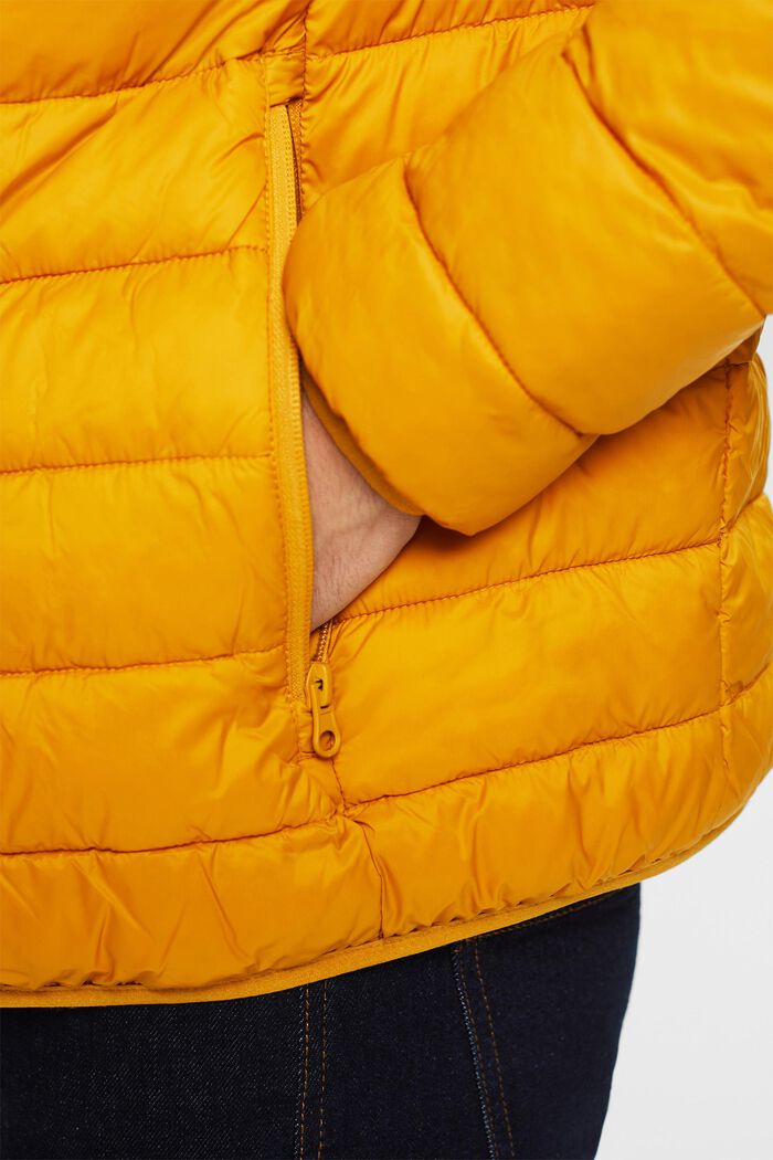 Prošívaná bunda s vysokým límcem, AMBER YELLOW, detail image number 2
