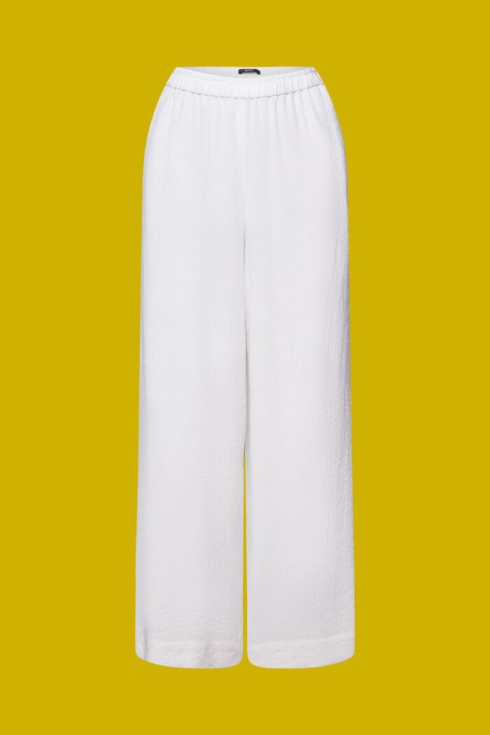 Zmačkané kalhoty bez zapínání, široké nohavice, WHITE, detail image number 9