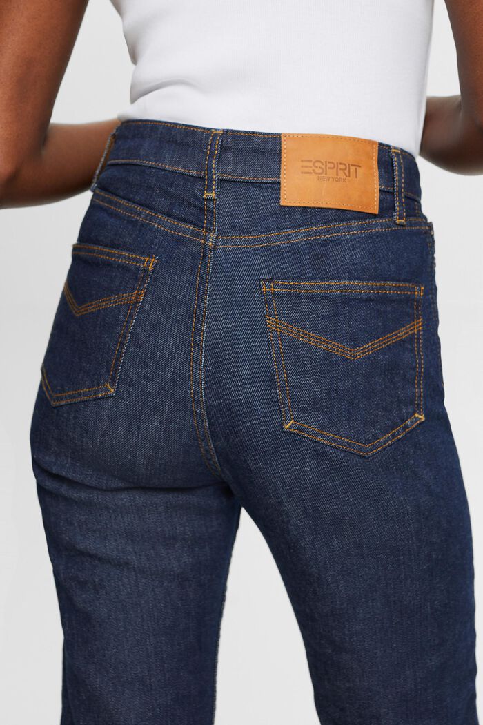 Rovné džíny s vysokým pasem a pevným okrajem, BLUE RINSE, detail image number 5