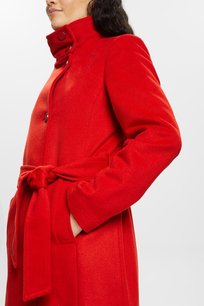 Z recyklovaného materiálu: kabát s vlnou a kašmírem, RED, detail image number 1