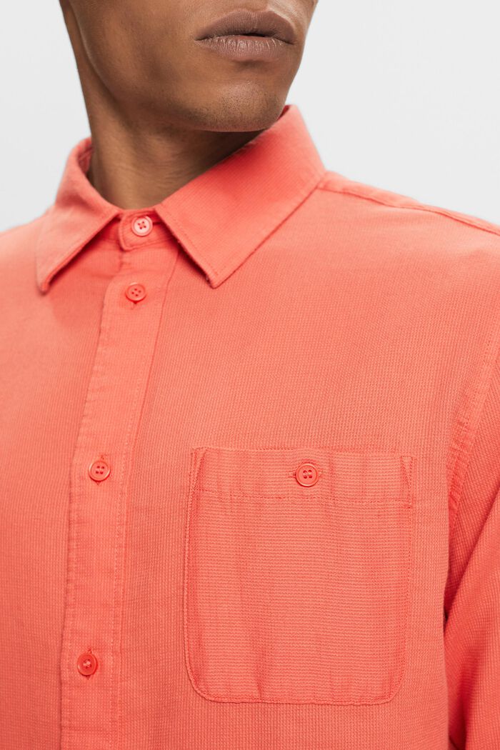 Košile Slim Fit se strukturou, 100% bavlna, CORAL RED, detail image number 2