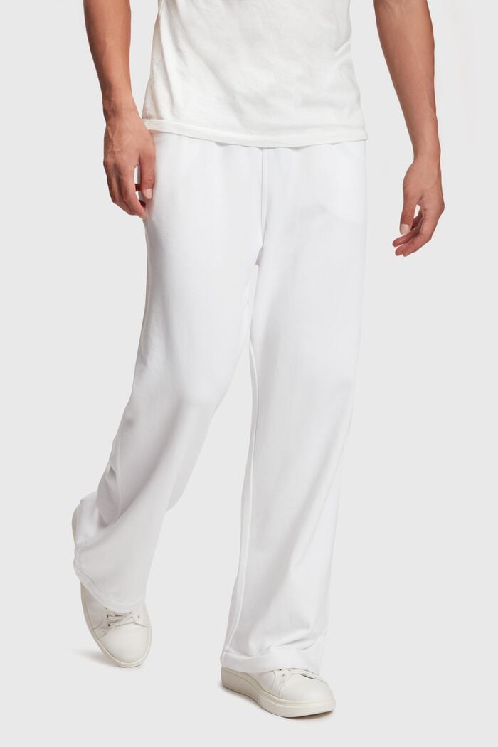 Joggingové kalhoty z žerzeje, WHITE, detail image number 0