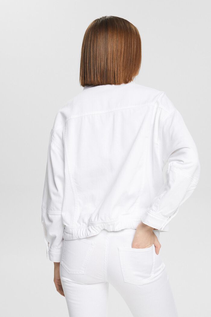 Bílá džínová bunda, WHITE, detail image number 3