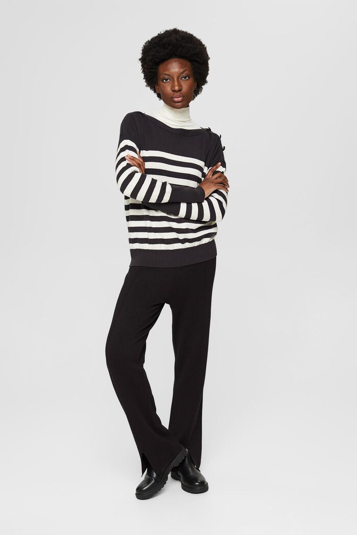 S kašmírem: pulovr s malým detailem v podobě knoflíku, NEW BLACK, detail image number 5