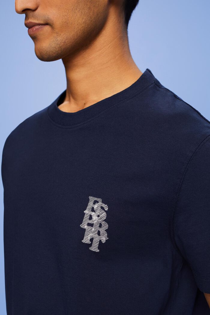 Tričko s logem, 100% bavlna, NAVY, detail image number 2