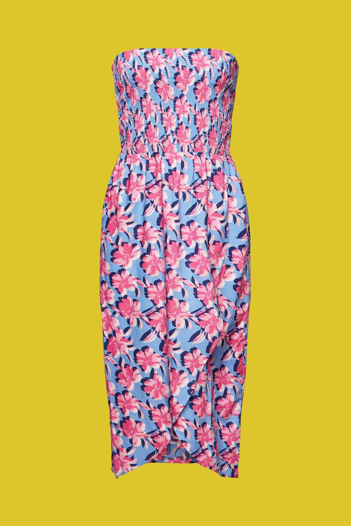 Nařasené tubusové midi šaty, LENZING™ ECOVERO™, LIGHT BLUE LAVENDER, detail image number 5