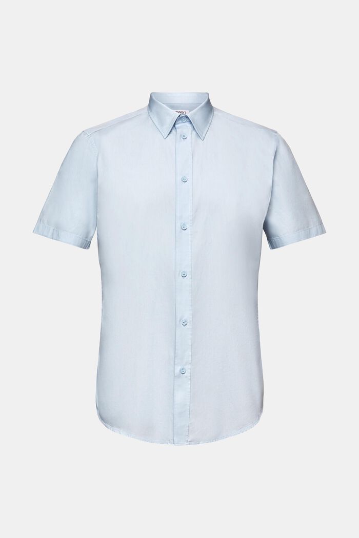 Košile s krátkým rukávem, z bavlněného popelínu, LIGHT BLUE, detail image number 6