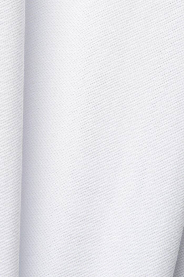 Bavlněná piké polokošile s pruhovaným límcem, NEW WHITE, detail image number 5
