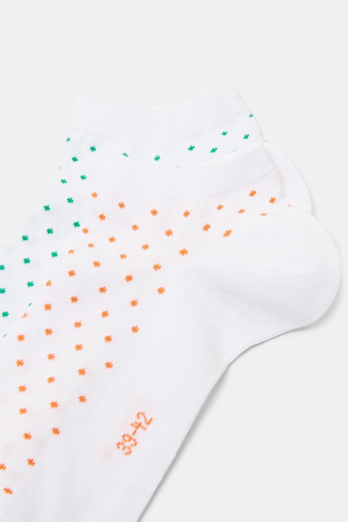 Puntíkované nízké ponožky, balení 2 ks, WHITE, detail image number 2