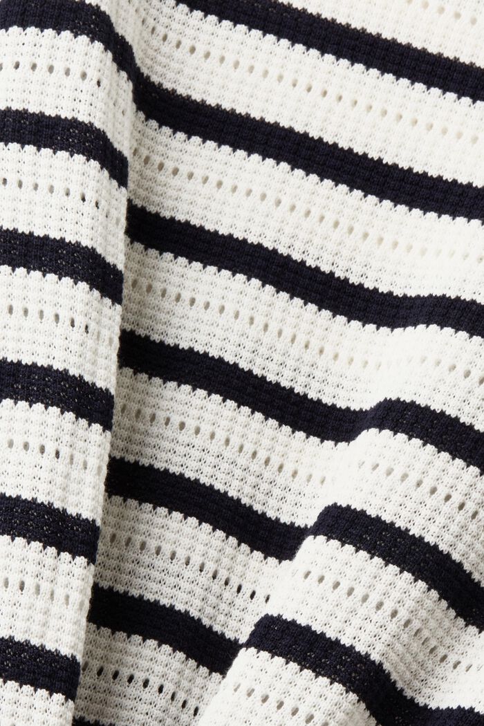 Bavlněný pulovr s dírkovaným vzorem, OFF WHITE, detail image number 5