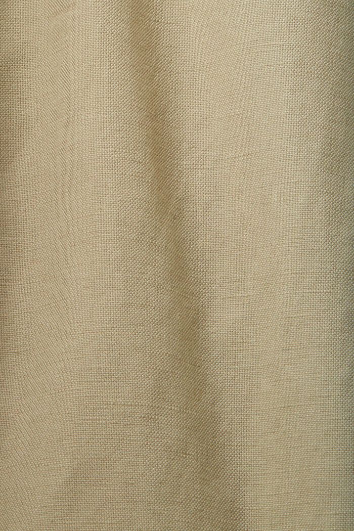 Kalhoty ze směsi bavlny a lnu, LIGHT GREEN, detail image number 4