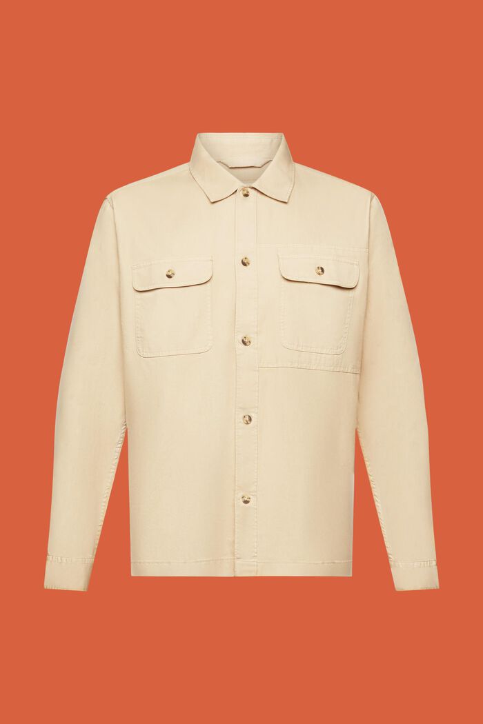 Keprová košilová bunda, 100% bavlna, SAND, detail image number 5