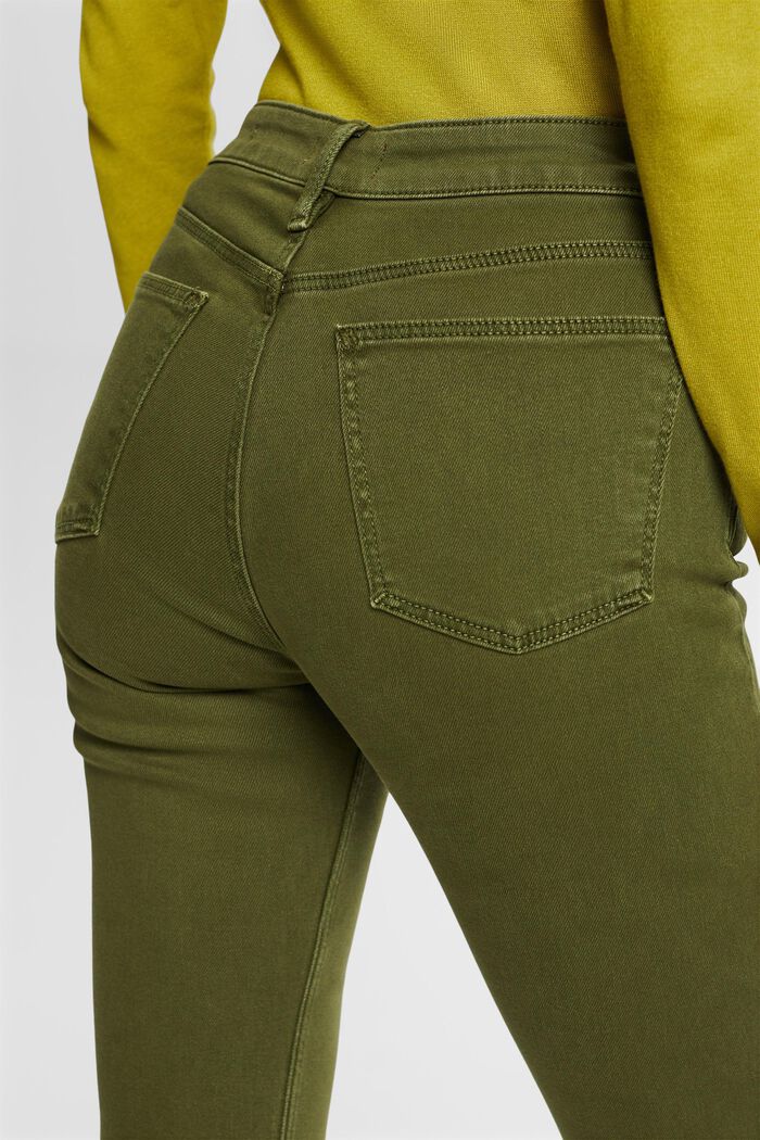 Strečové kalhoty se střihem Slim Fit, KHAKI GREEN, detail image number 4