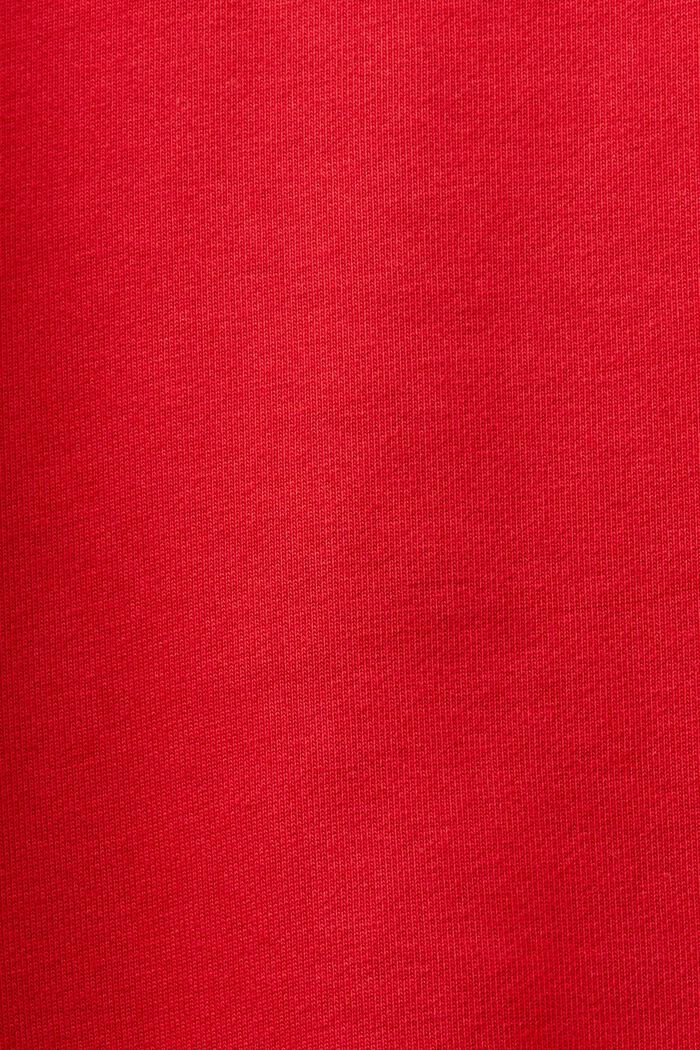 Unisex flísová mikina s logem, z bavlny, RED, detail image number 7