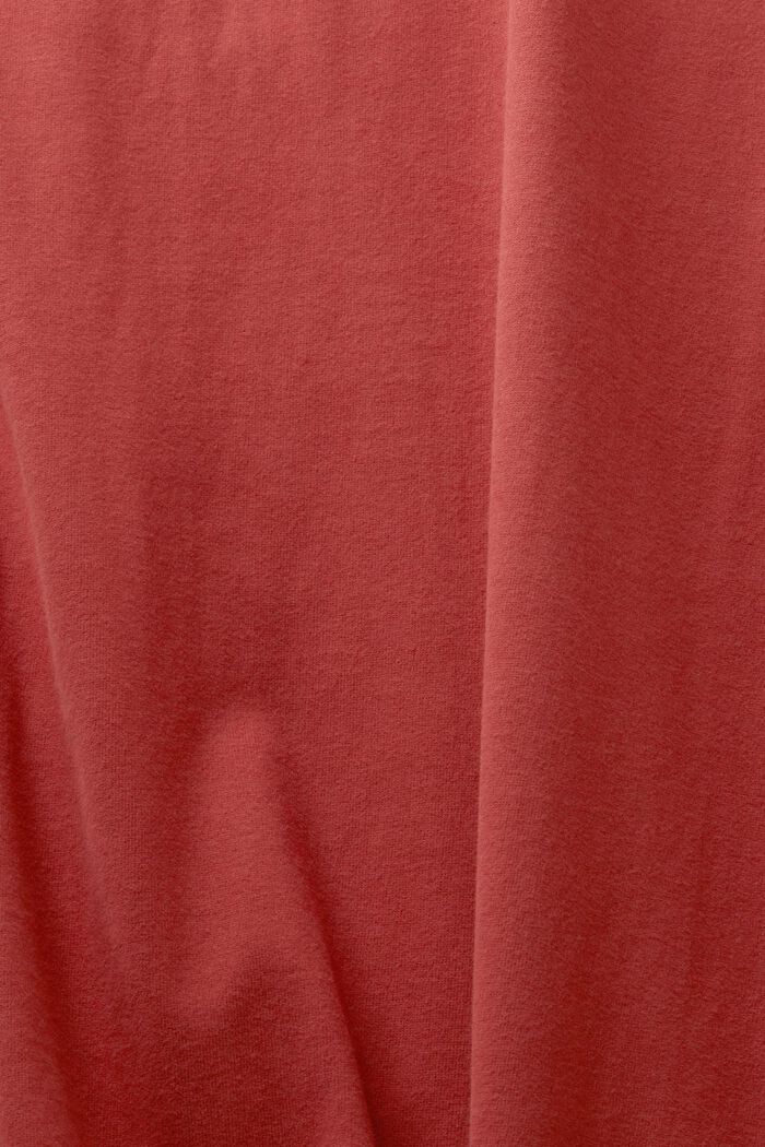 Tričko s kulatým výstřihem, z bavlněného žerzeje, TERRACOTTA, detail image number 5