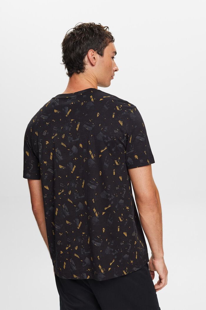 Bavlněné tričko s potiskem po celé ploše, BLACK, detail image number 4