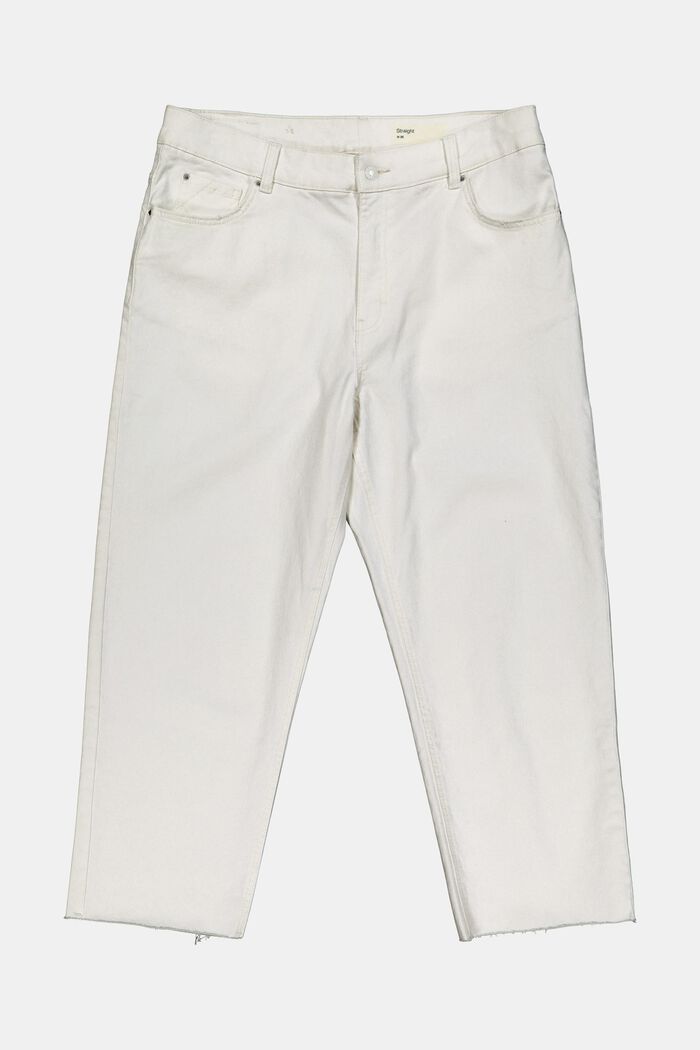 Zkrácené džíny s vysokým pasem, bio bavlna, OFF WHITE, detail image number 6