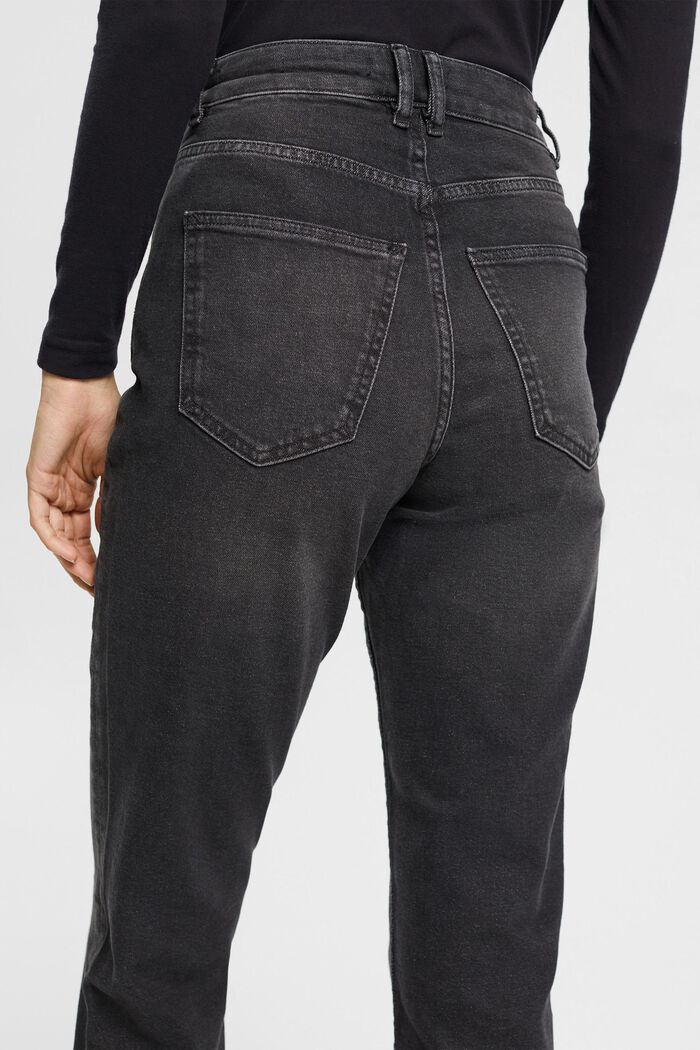 Zkrácené strečové džíny ve stylu devadesátek, BLACK DARK WASHED, detail image number 4