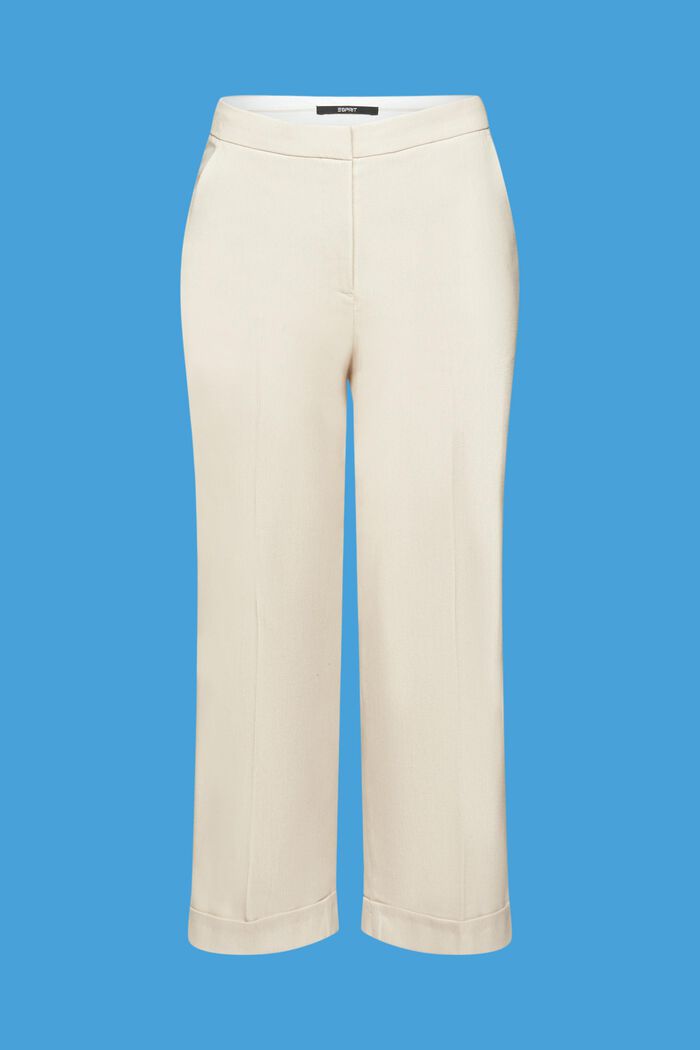 Zkrácené business kalhoty s vysokým pasem, LIGHT BEIGE, detail image number 6