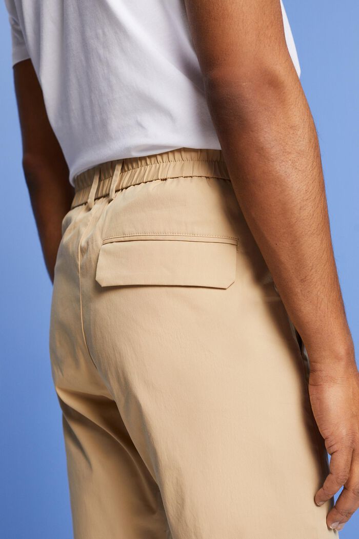 Chino kalhoty z popelínu, SAND, detail image number 4