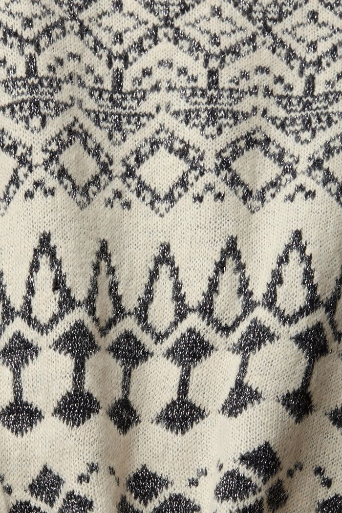 Žakárový pulovr se třpytivým efektem, BEIGE, detail image number 5