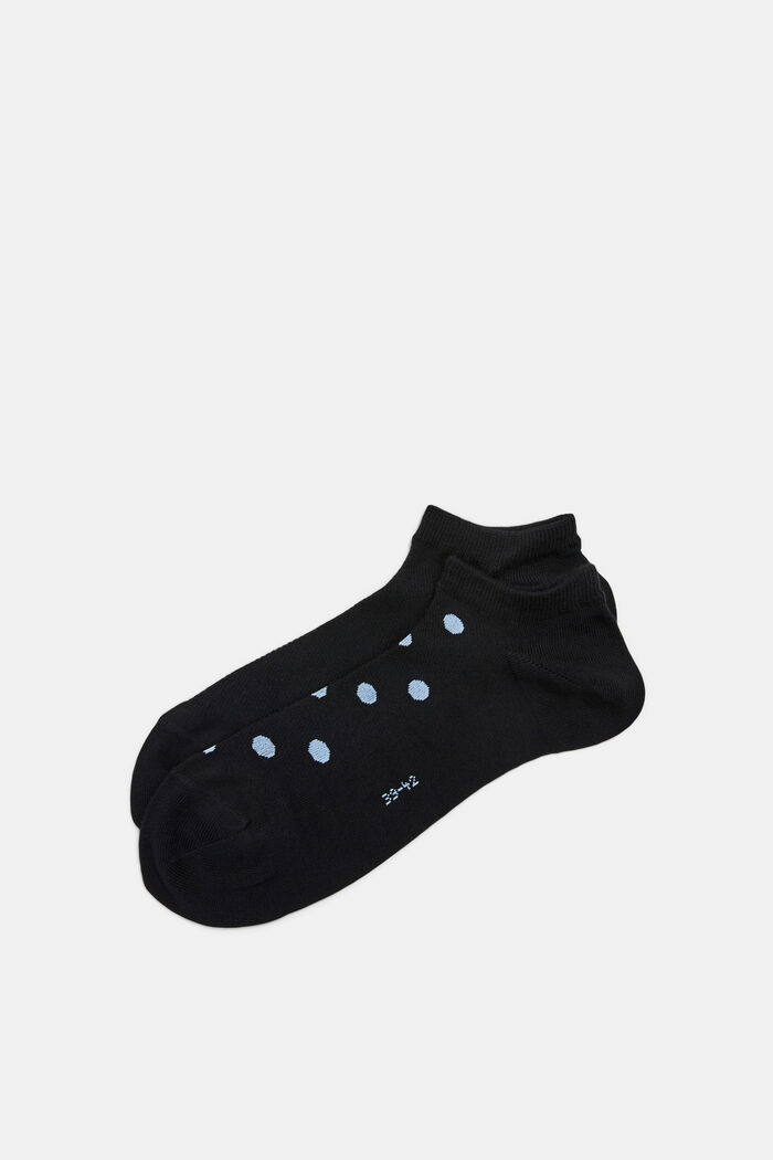 2 ks v balení: Nízké ponožky s puntíky, BLACK, overview