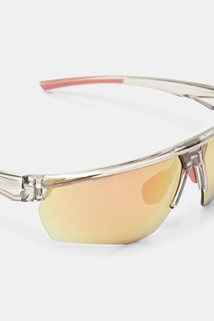 Unisex sportovní zrcadlové sluneční brýle, GREY, detail image number 1