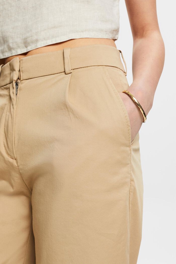 Kalhoty chino se širokými nohavicemi, BEIGE, detail image number 4
