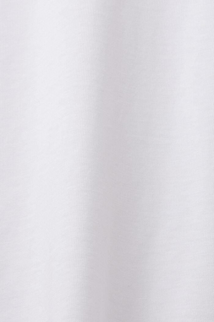 Žerzejové tričko s dlouhým rukávem, 100 % bavlna, WHITE, detail image number 6