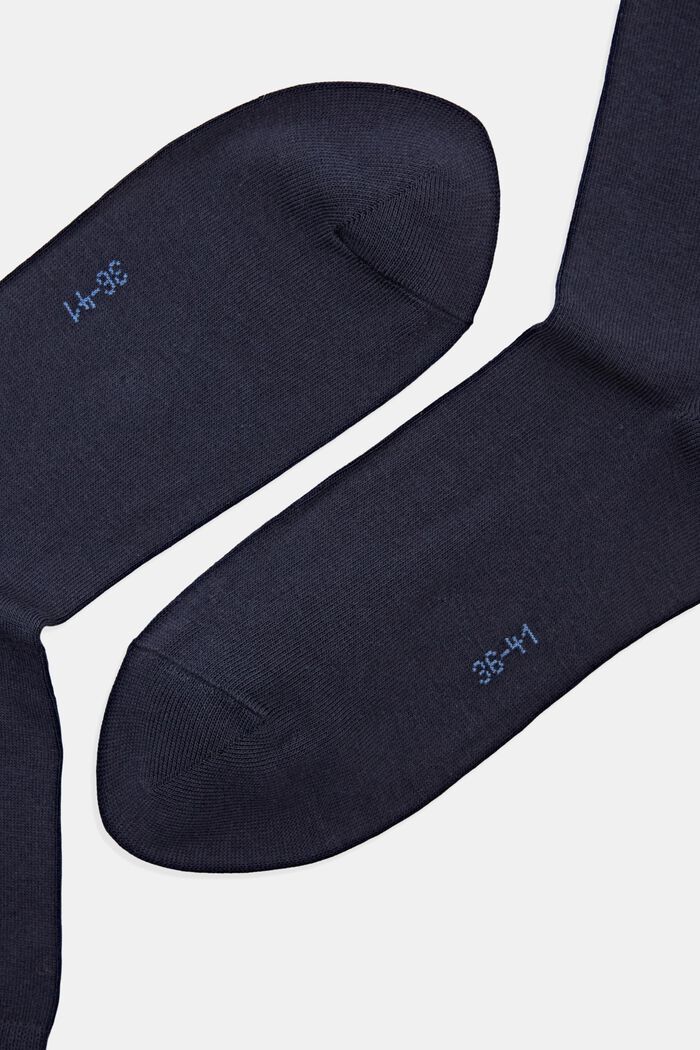 Jednobarevné ponožky z bio bavlny, 5 párů v balení, MARINE, detail image number 1