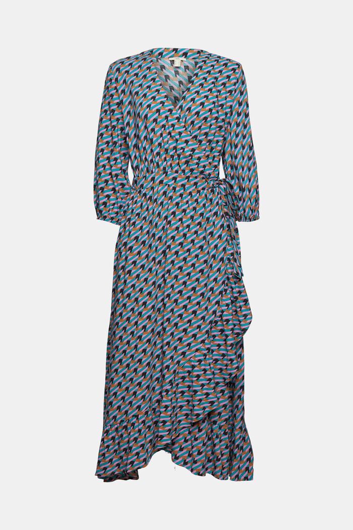 Zavinovací šaty z materiálu LENZING™ ECOVERO™, EMERALD GREEN, detail image number 5