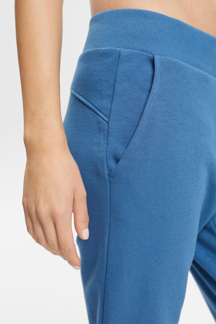 Teplákové kalhoty ze směsi s bavlnou, GREY BLUE, detail image number 0