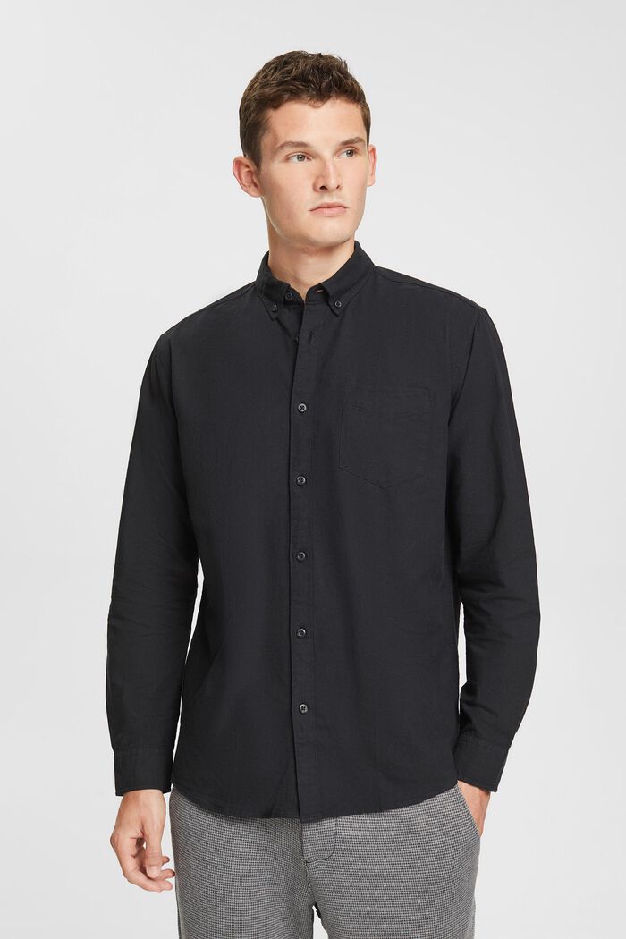 Propínací košile, 100% bavlna, BLACK, detail image number 0