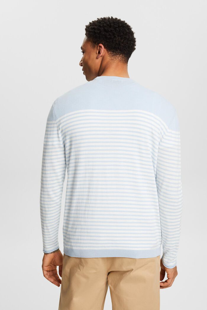 Bavlněný pruhovaný pulovr, LIGHT BLUE, detail image number 2