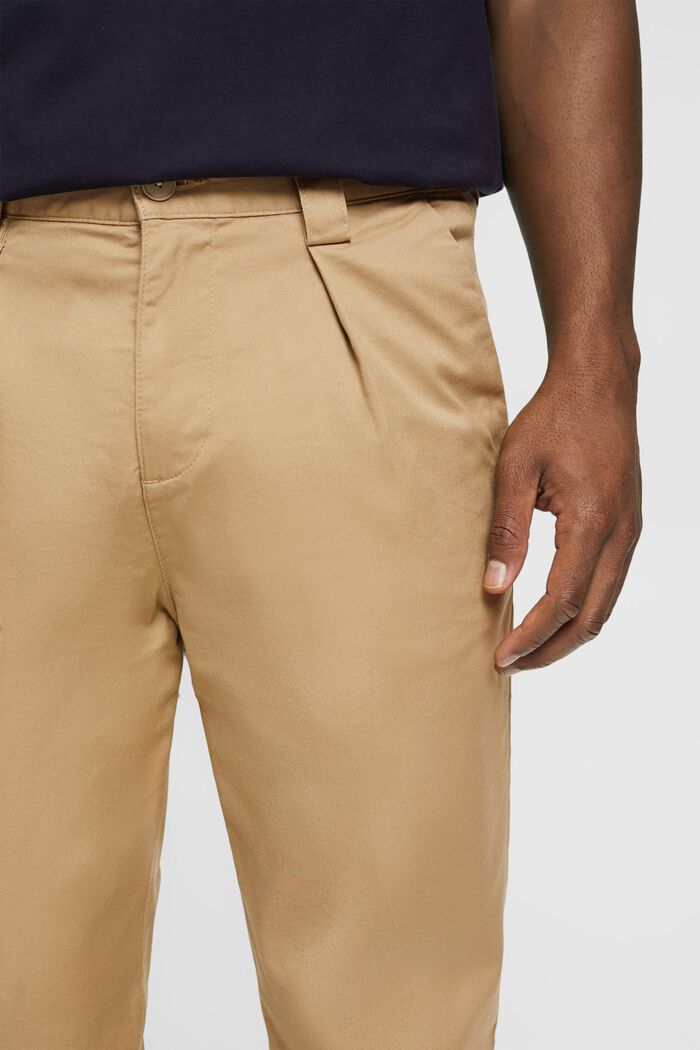 Kalhoty chino se širokým střihem, BEIGE, detail image number 0
