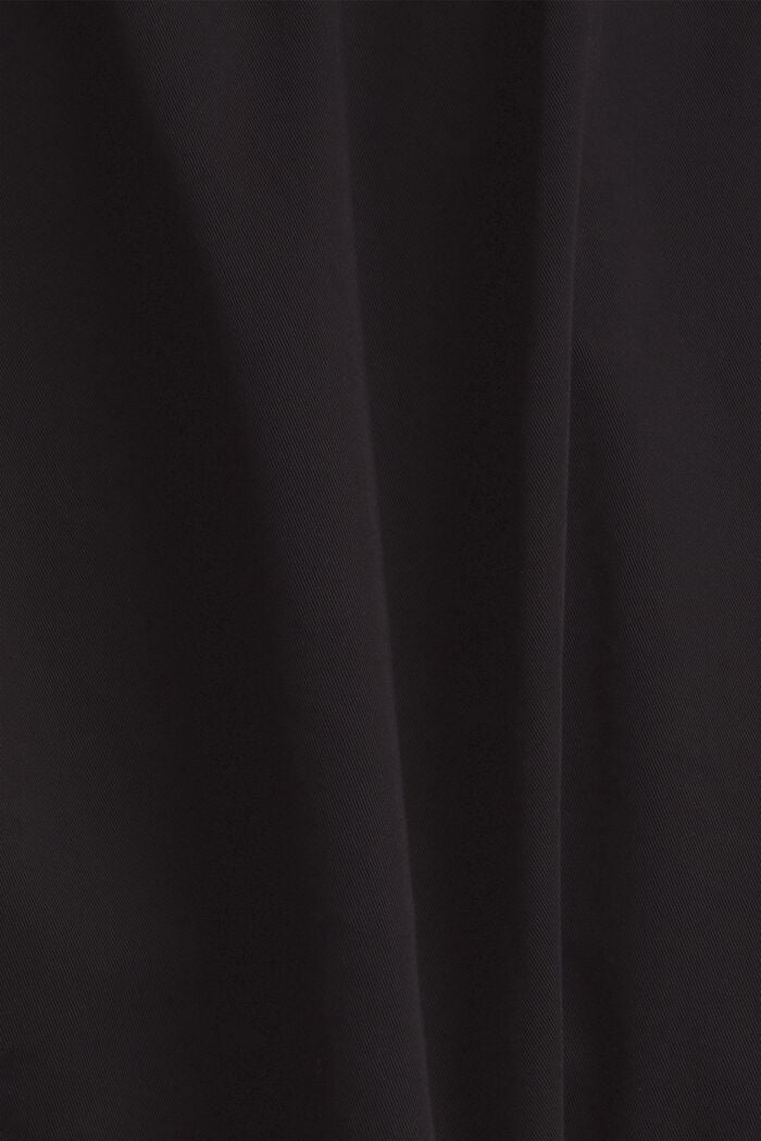 Plátěné šaty ze 100% pima bavlny, BLACK, detail image number 4