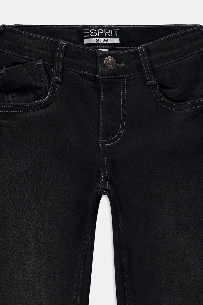 Strečové džíny Slim Fit s nastavitelným pasem, BLACK RINSE, detail image number 2