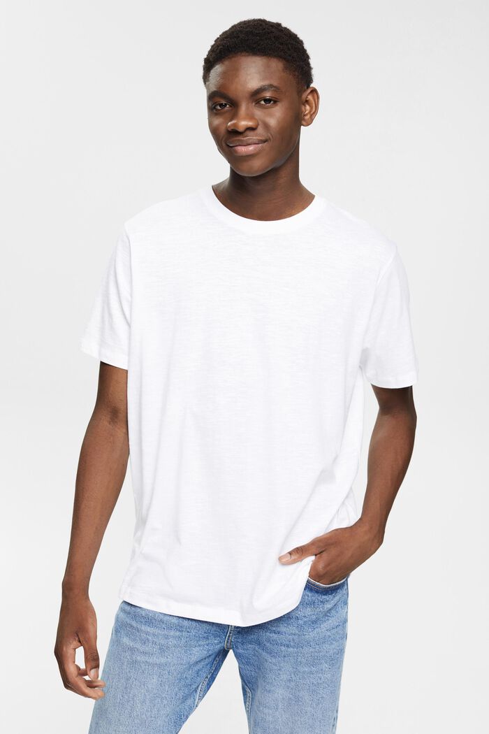 Žerzejové tričko, 100 % bavlna, WHITE, detail image number 1
