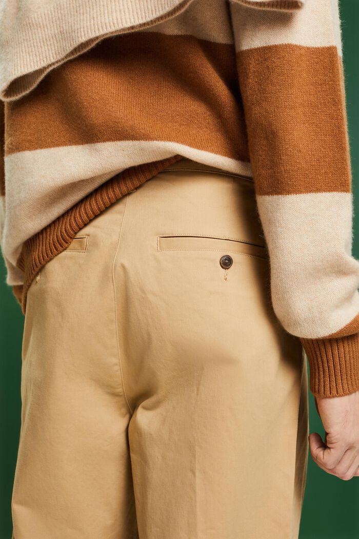 Kalhoty chino se širokými nohavicemi, BEIGE, detail image number 3
