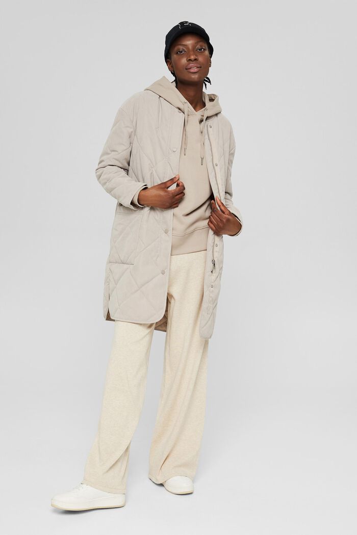 Mikina s kapucí a zapínáním na zip, 100% bavlna, LIGHT TAUPE, detail image number 0