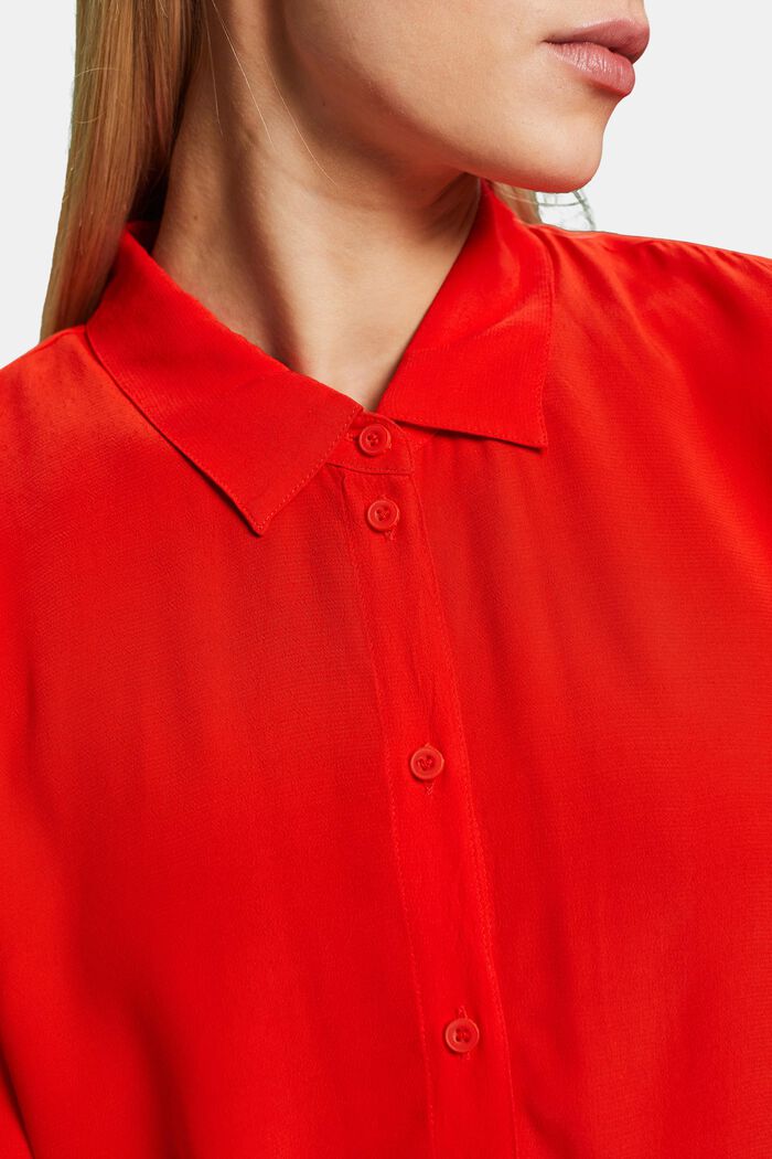 Krepová košilová halenka, RED, detail image number 3