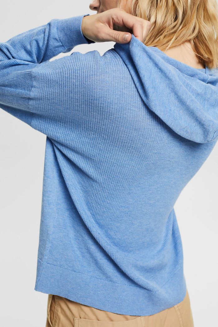 Pulovr s kapucí, 100% bavlna, LIGHT BLUE LAVENDER, detail image number 2